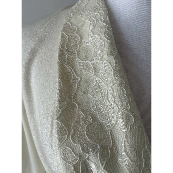 NWT By Choice Off White Single Button Long Lace Lined VTG Blazer Size Large - Picture 3 of 6